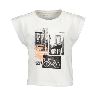 Blue Seven Mädchen T-Shirt Street style weiß