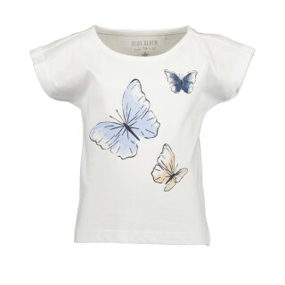 Blue Seven Mädchen T-Shirt Schmetterlinge weiß
