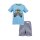 Blue Seven Jungen Shorty Monstertruck Schlafanzug Pyjama kurz blau Ringel