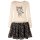 Happy girls Kleid wild ones Langarm Katze Herzen  beige