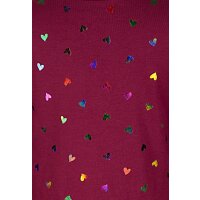 Happy girls Kleid Herzen bunt Langarm Rockteil gestuft berry