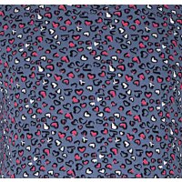 Happy girls Kleid Miniherzen rot weiß Langarm jeans blue