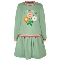 Happy girls Sweatkleid Blumen Langarm green