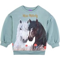 Miss Melody Sweatshirt Pullover Pferde Blumenwiese...