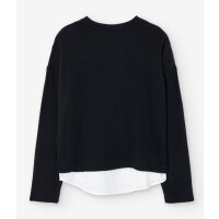 Losan Mädchen Pullover Strickpullover Lagenlook schwarz