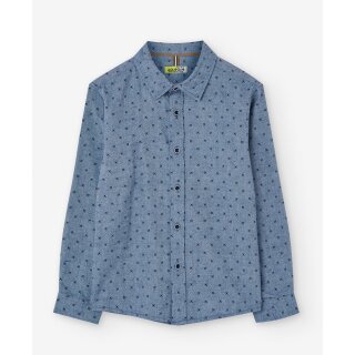 Losan Jungen Hemd Langarm Flugzeug Viyella blue