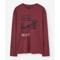 Losan Jungen Langarmshirt no hate dark red