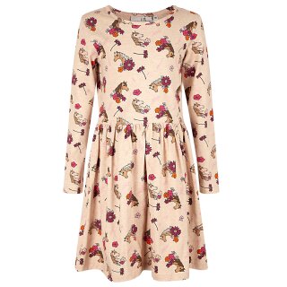 Happy girls Kleid Pferd Langarm beige
