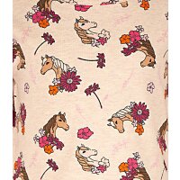 Happy girls Kleid Pferd Langarm beige