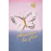 Happy girls Sweatkleid Schmetterling Kapuze Langarm blau rosa