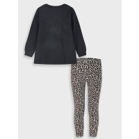 ENERGIERS Set Langarmshirt Sterne u. Leggings Leo schwarz