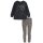 ENERGIERS Set Langarmshirt Sterne u. Leggings Leo schwarz
