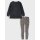 ENERGIERS Set Langarmshirt Sterne u. Leggings Leo schwarz