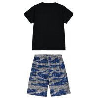ENERGIERS Jungen Shorty Schlafanzug kurz schwarz blau