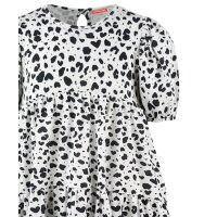 ENERGIERS Kleid Kurzarm Jersey bedruckt weiß schwarz