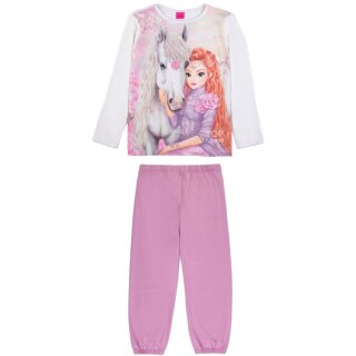 TOPModel Lexy Pyjama Pferd Schlafanzug lang snow white rosa
