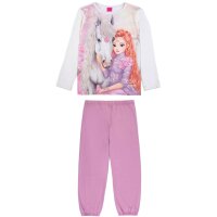 TOPModel Lexy Pyjama Pferd Schlafanzug lang snow white rosa