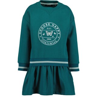 Blue Seven Mädchen Sweatkleid Kleid Langarm petrolgrün