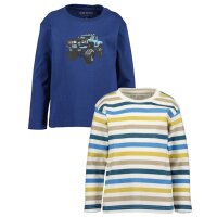 Blue Seven Jungen Langarmshirt 2er Pack Ringel dunkelblau...