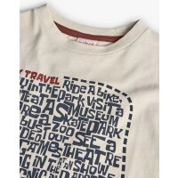 BÒBOLI Jungen Langarmshirt T-Shirt Langarm Schriftblock creme