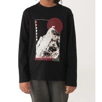 BÒBOLI Jungen Langarmshirt T-Shirt Langarm white...