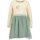 Blue Seven Mädchen Kleid Langarm Tüllrock Pferd beige grün