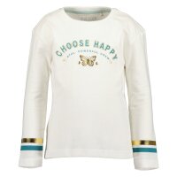 Blue Seven Mädchen Langarmshirt Happy off-white