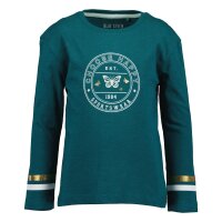 Blue Seven Mädchen Langarmshirt Goldstreif petrol...
