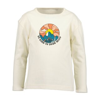Blue Seven Mädchen Langarmshirt be kind off-white