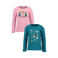 Blue Seven Mädchen 2er Pack Langarmshirt petrol +...