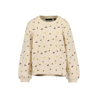 Blue Seven Mädchen Sweatshirt drei Herzen kiesel beige