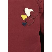 Blue Seven Mädchen Sweatshirt Herzen burgund