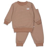 Feetje Jungen Schlafanzug Pyjama lang Waffel braun