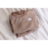 Feetje Jungen Schlafanzug Pyjama lang Waffel braun