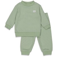 Feetje Jungen Schlafanzug Pyjama lang Waffel grün