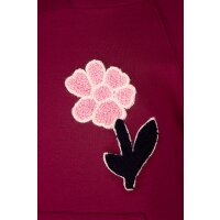 Happy girls Kleid Blume Kapuze Langarm berry