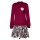 Happy girls Kleid Blume Kapuze Langarm berry