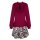 Happy girls Kleid Blume Kapuze Langarm berry