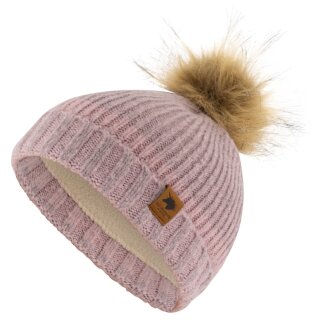 Salt & Pepper Mädchen Bommel Strickmütze reflektierend rosa