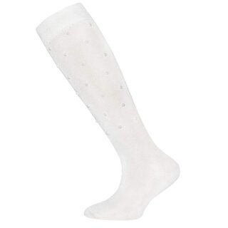 Ewers Mädchen Kniestrümpfe Perlen latte beige Gr. 35-38