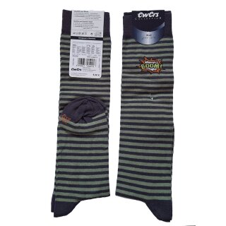 Ewers Jungen Kniestrümpfe Ringel graphit khaki Gr. 39-42