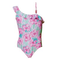 Ysabel Mora Badeanzug Seerose weiß rosa grün
