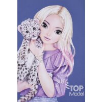 TOPModel T-Shirt June Leopardenbaby bleach denim blau