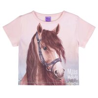 Miss Melody Top Kurz T-Shirt braunes Pferd pink dogwood