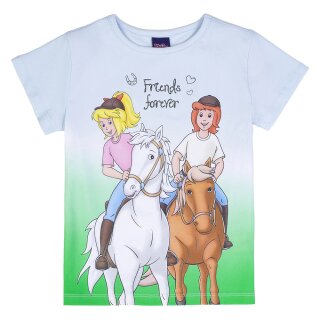 Bibi und Tina Mädchen T-Shirt Friends forever ice water blue