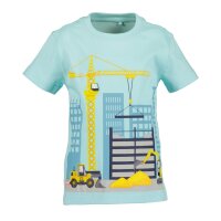 Blue Seven Jungen T-Shirt Baustelle Kran aqua blau