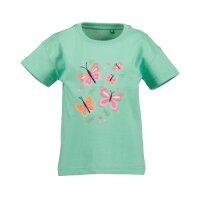 Blue Seven Mädchen T-Shirt Schmetterlinge hellgrün