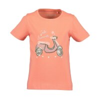Blue Seven Mädchen T-Shirt Pailletten Mofa lachs