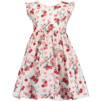 Blue Seven Mädchen Kleid Kurzarm Kirschen off-white