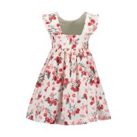Blue Seven Mädchen Kleid Kurzarm Kirschen off-white